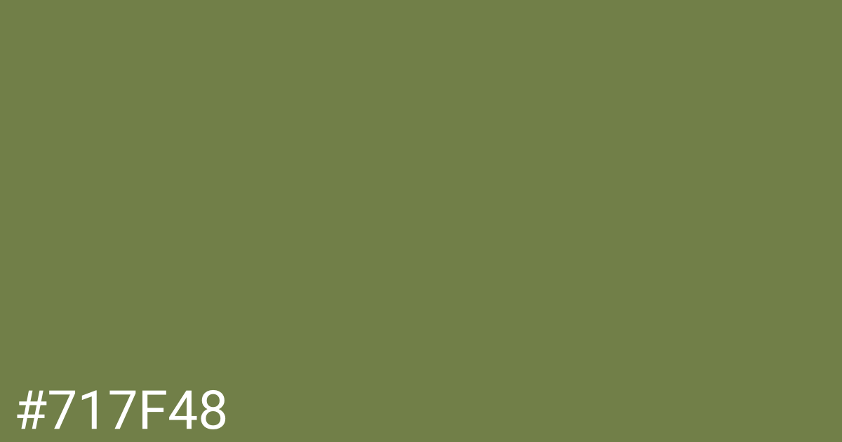 Hex color #717f48 graphic