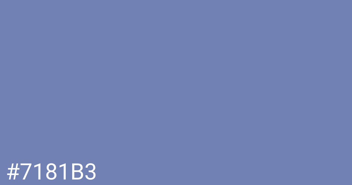 Hex color #7181b3 graphic