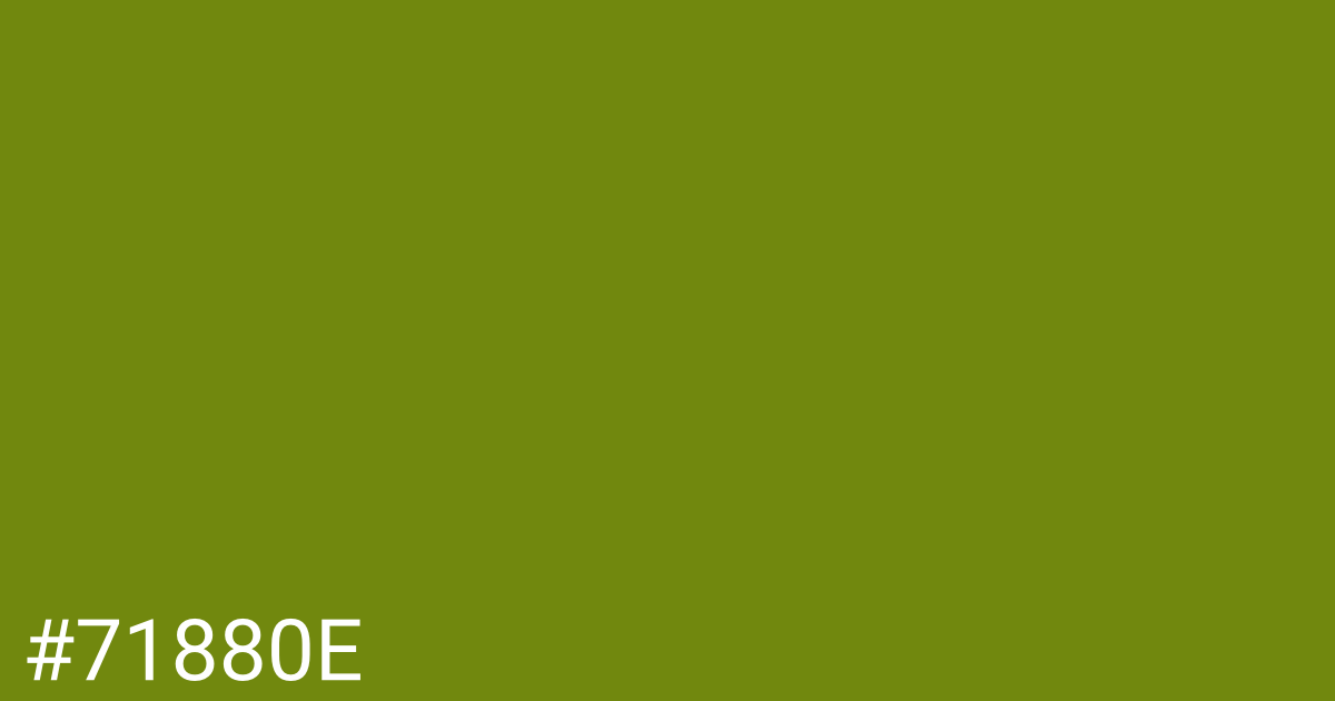 Hex color #71880e graphic