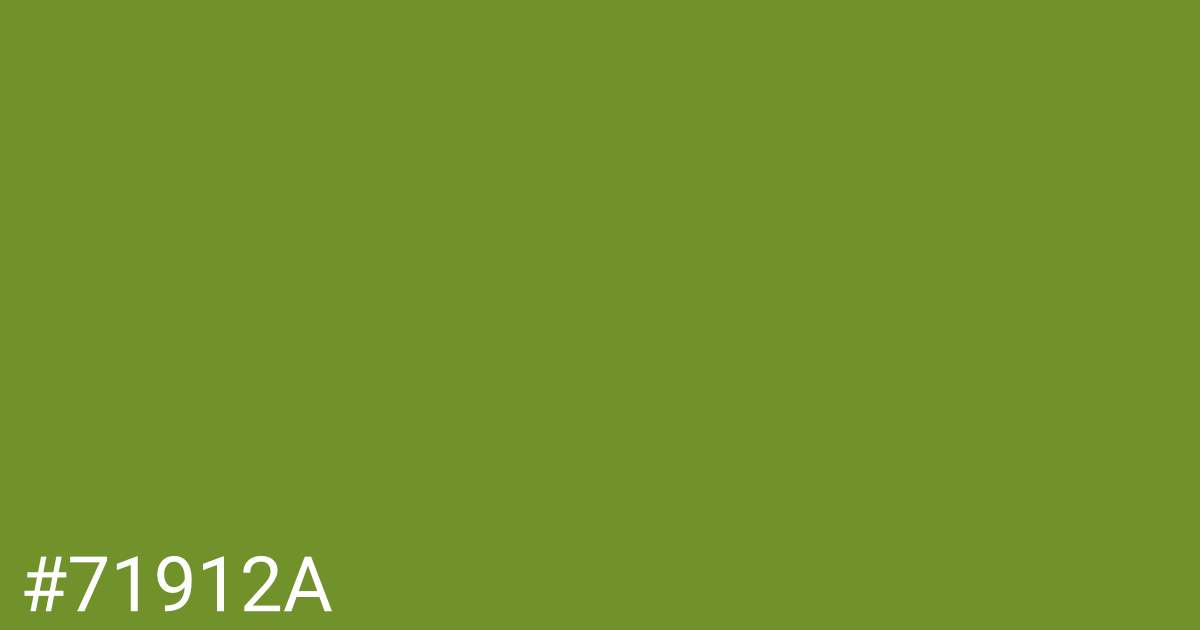 Hex color #71912a graphic