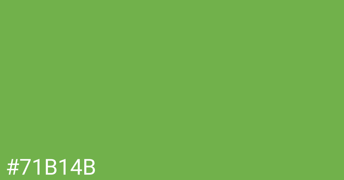 Hex color #71b14b graphic