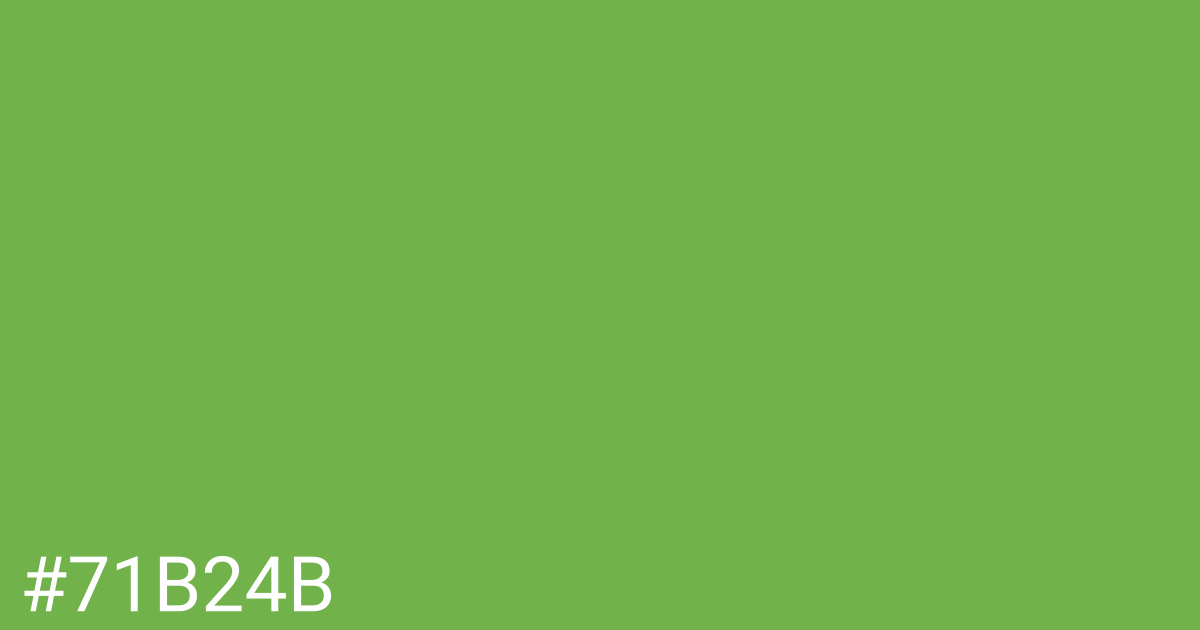 Hex color #71b24b graphic