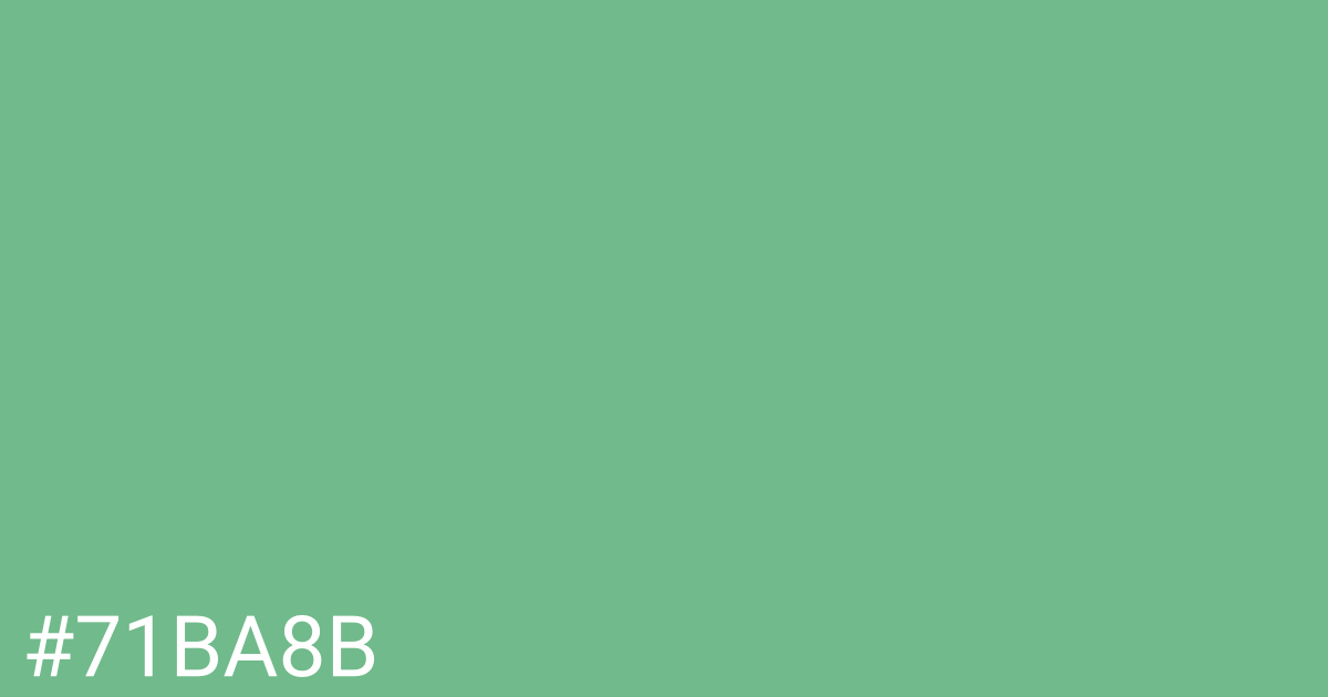 Hex color #71ba8b graphic