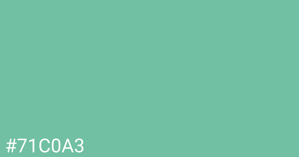 Hex color #71c0a3 graphic