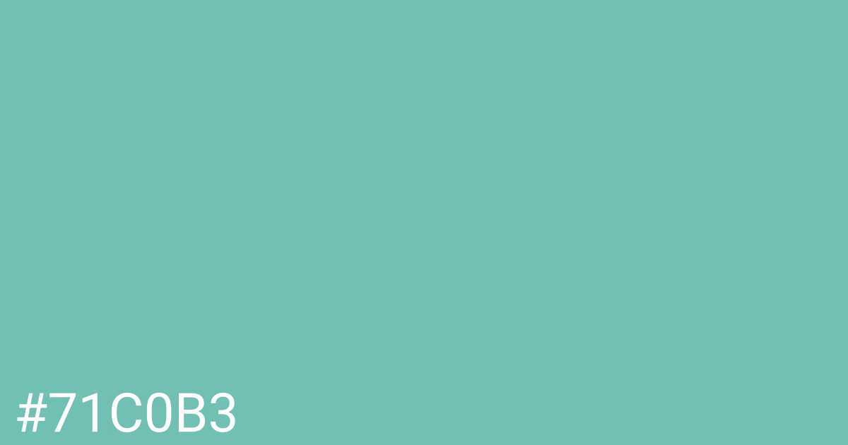 Hex color #71c0b3 graphic