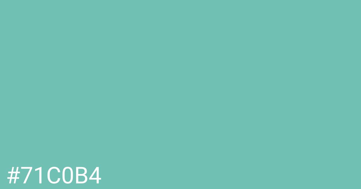 Hex color #71c0b4 graphic