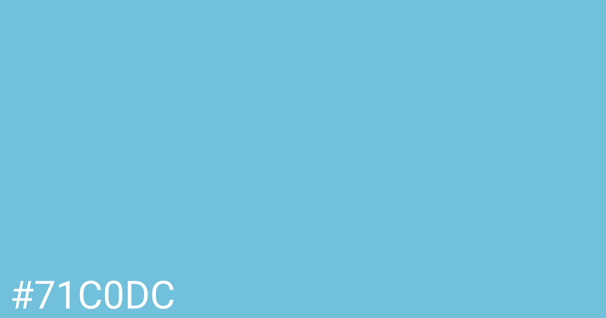 Hex color #71c0dc graphic