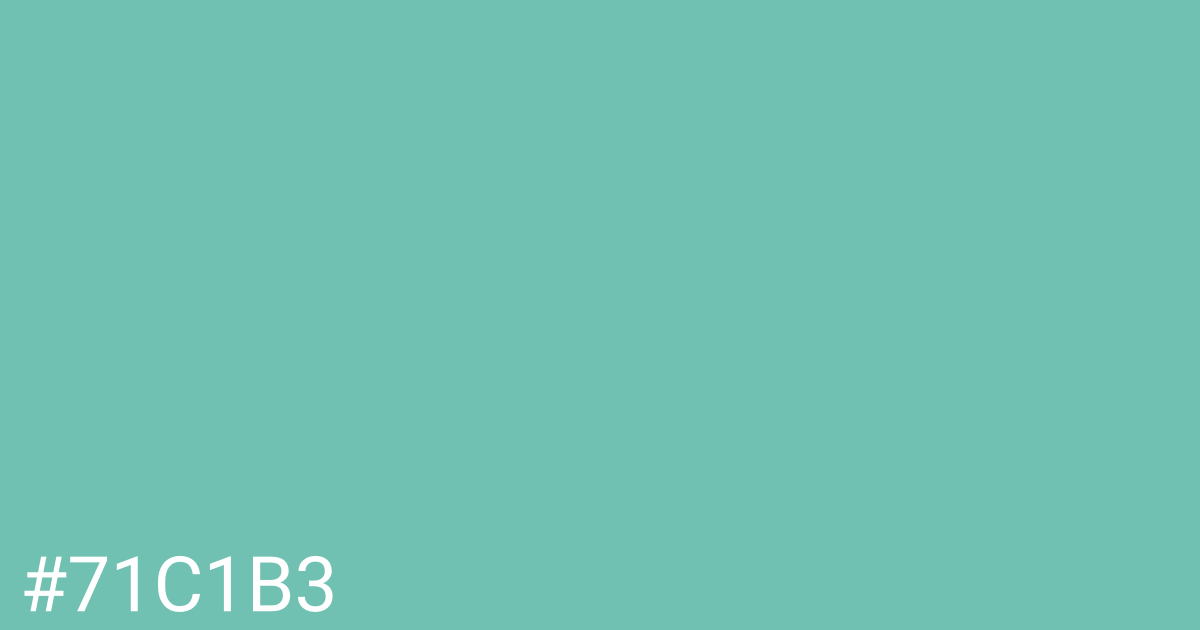 Hex color #71c1b3 graphic