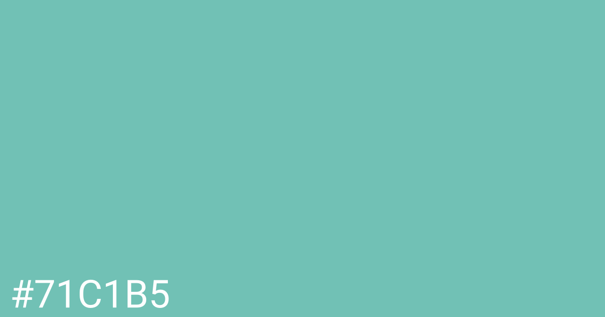 Hex color #71c1b5 graphic