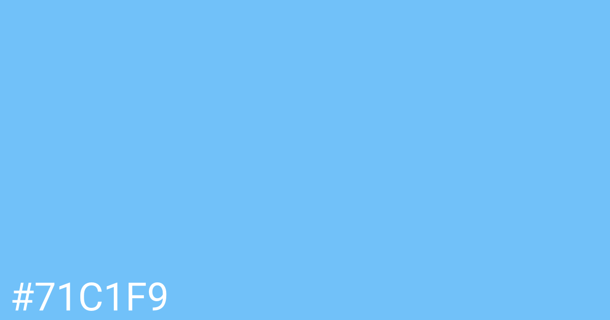Hex color #71c1f9 graphic