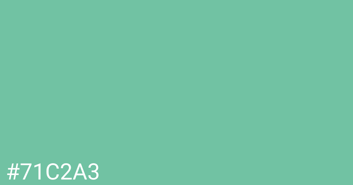 Hex color #71c2a3 graphic