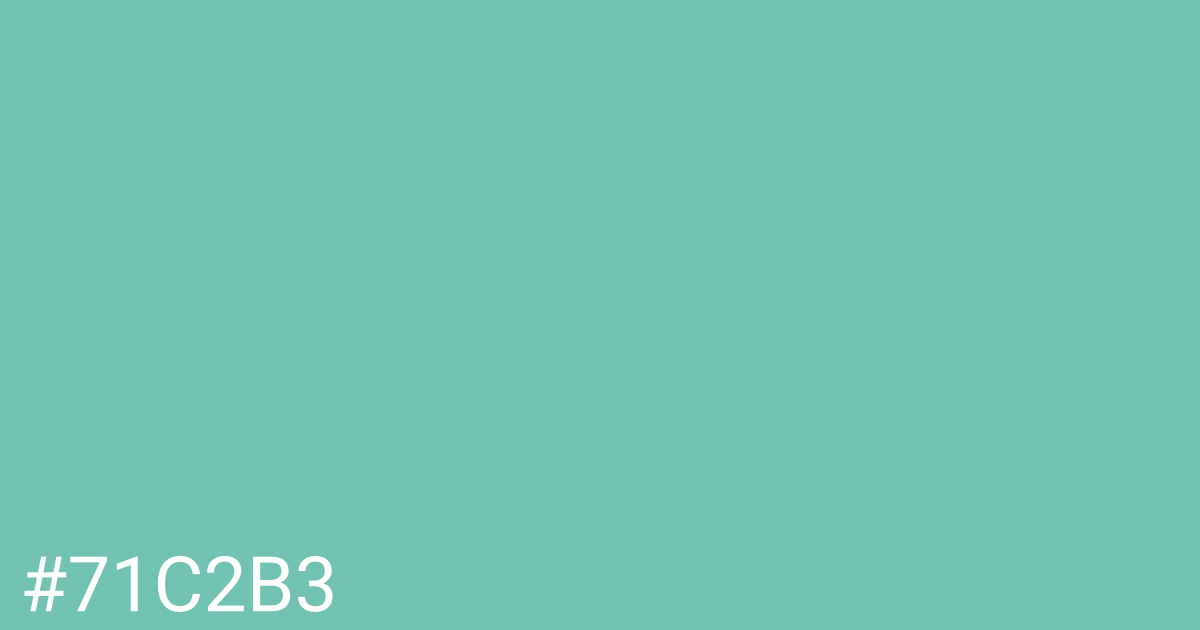 Hex color #71c2b3 graphic