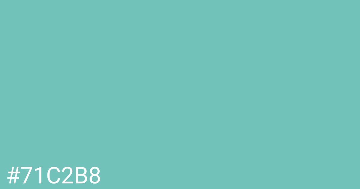 Hex color #71c2b8 graphic