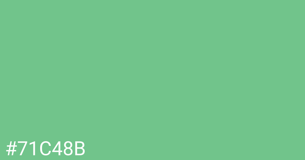 Hex color #71c48b graphic