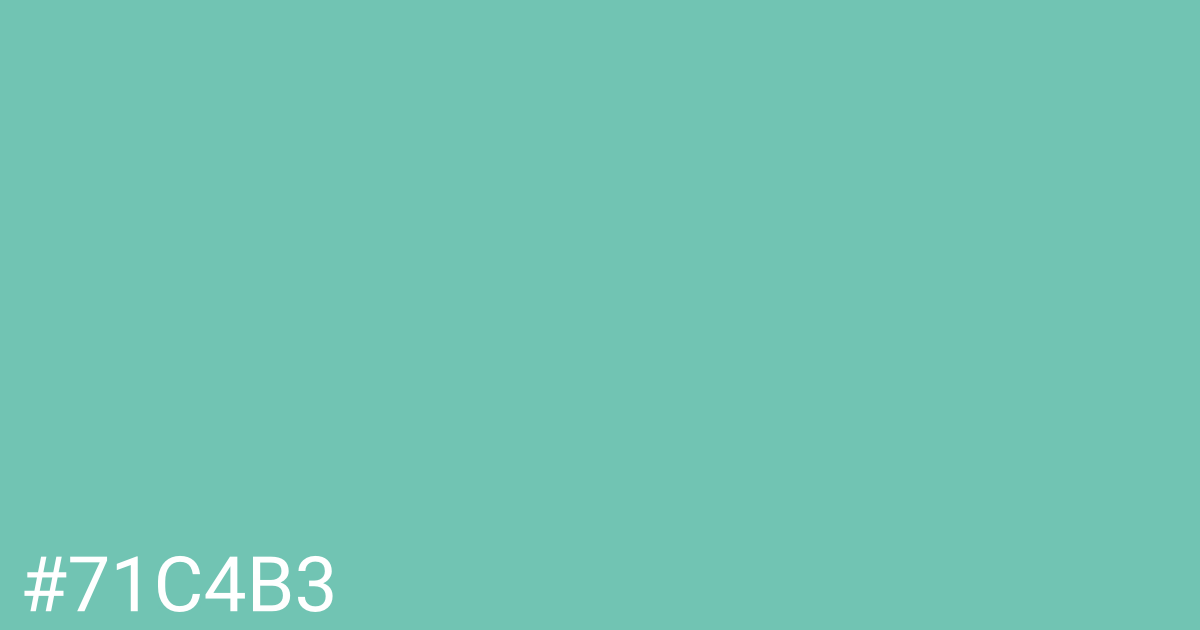 Hex color #71c4b3 graphic