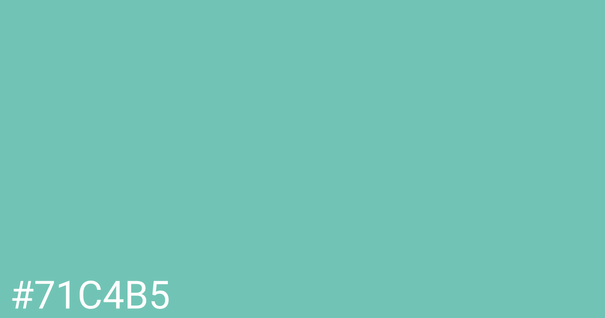 Hex color #71c4b5 graphic