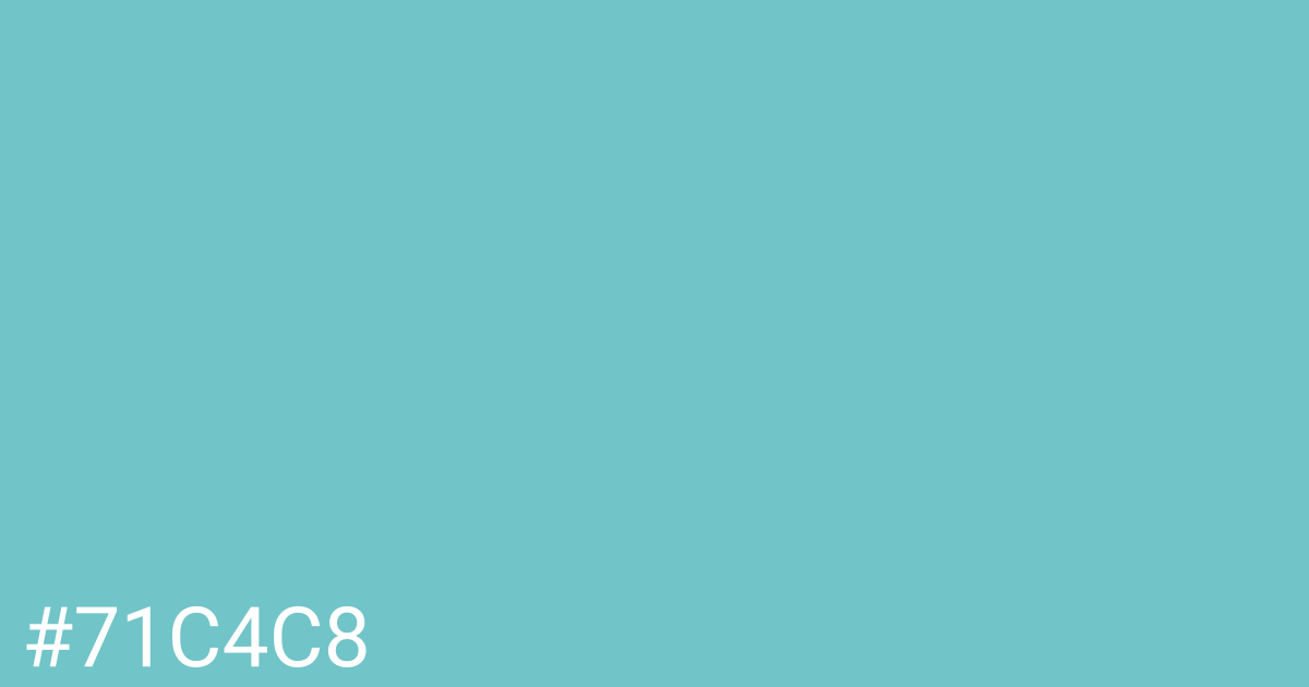 Hex color #71c4c8 graphic