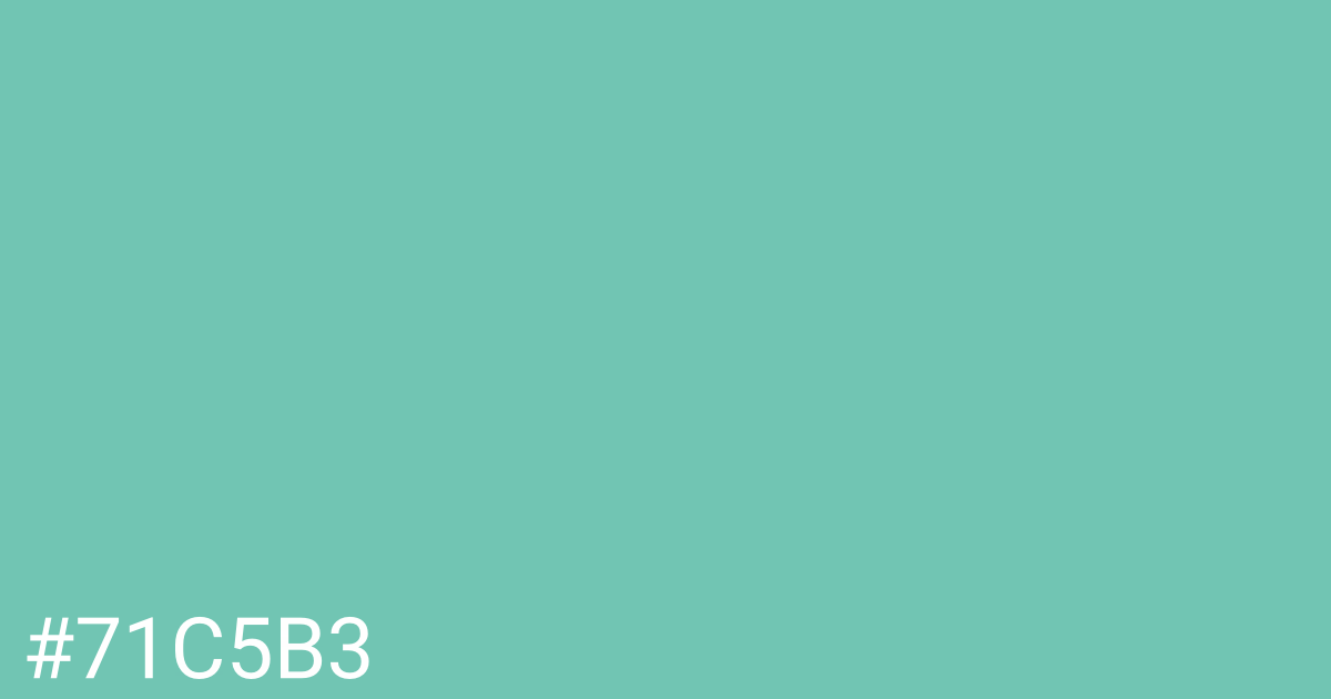 Hex color #71c5b3 graphic