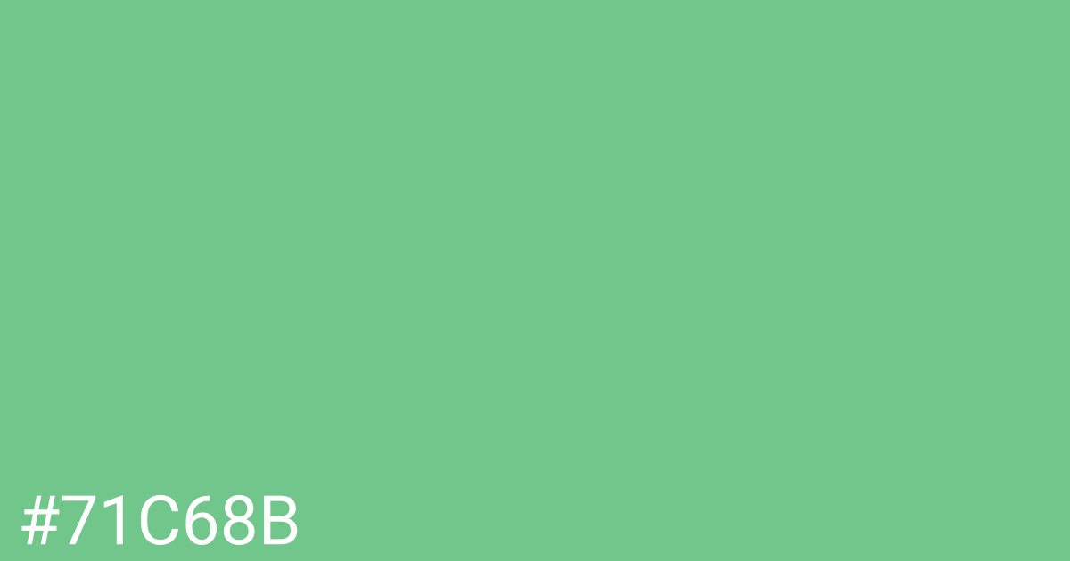 Hex color #71c68b graphic