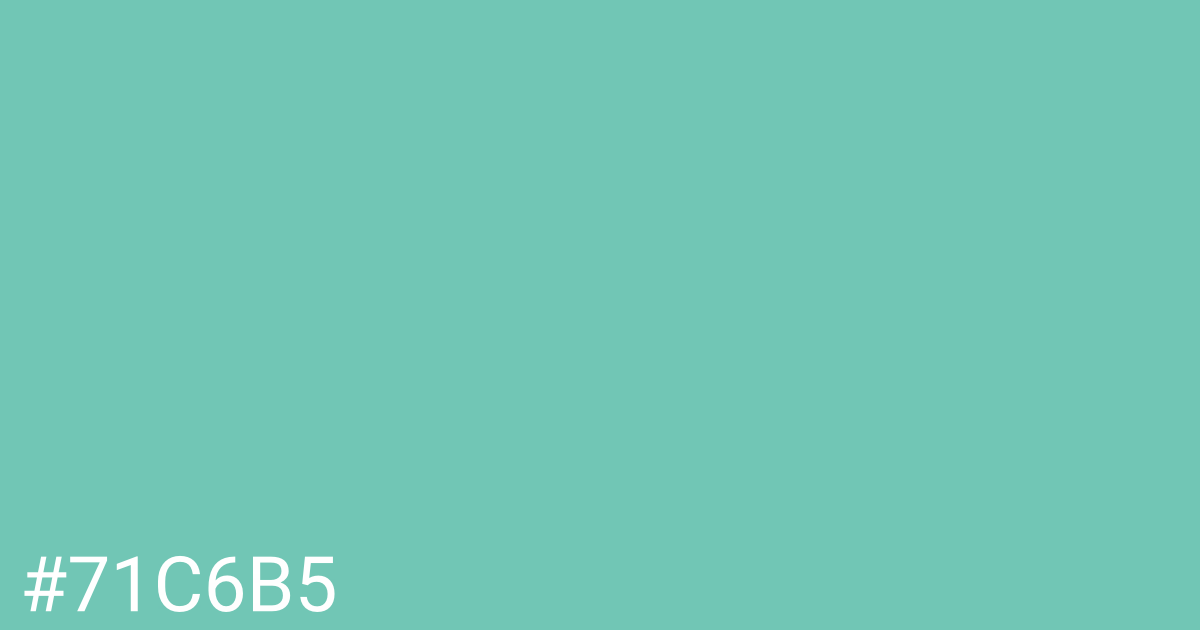 Hex color #71c6b5 graphic