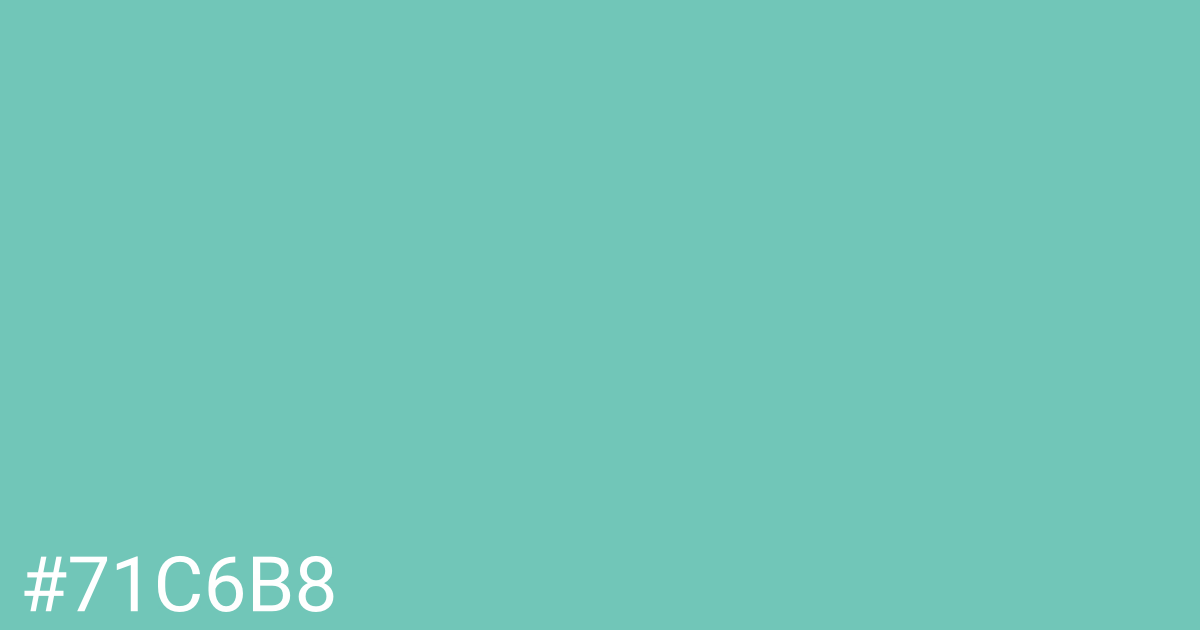 Hex color #71c6b8 graphic