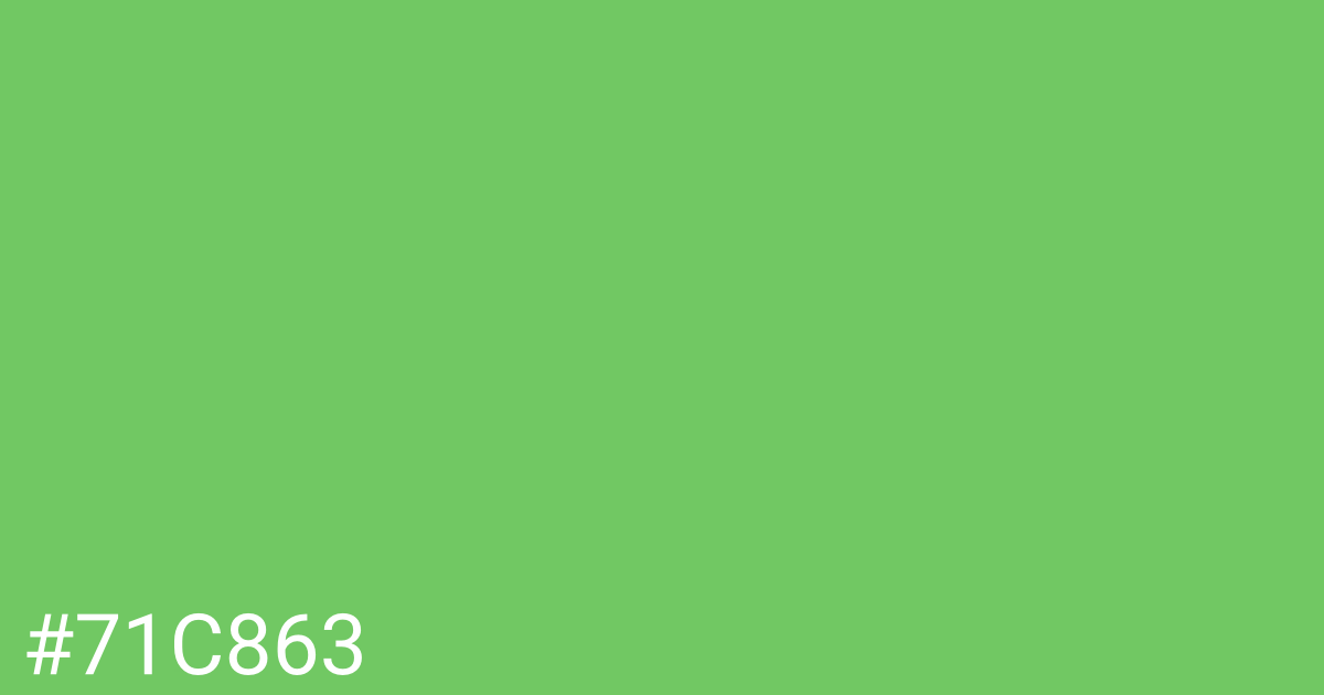 Hex color #71c863 graphic