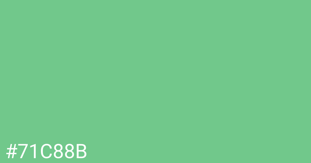 Hex color #71c88b graphic