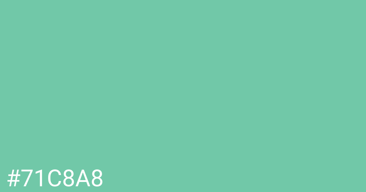 Hex color #71c8a8 graphic