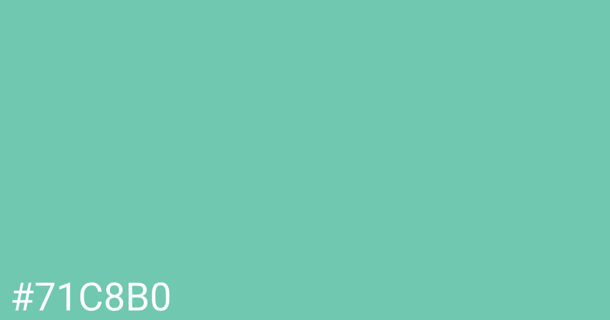 Hex color #71c8b0 graphic