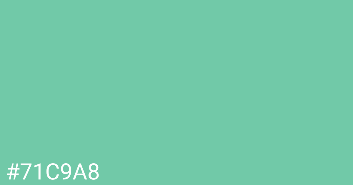 Hex color #71c9a8 graphic