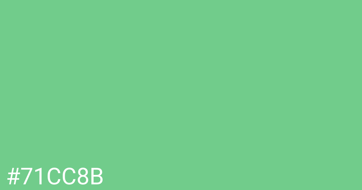 Hex color #71cc8b graphic