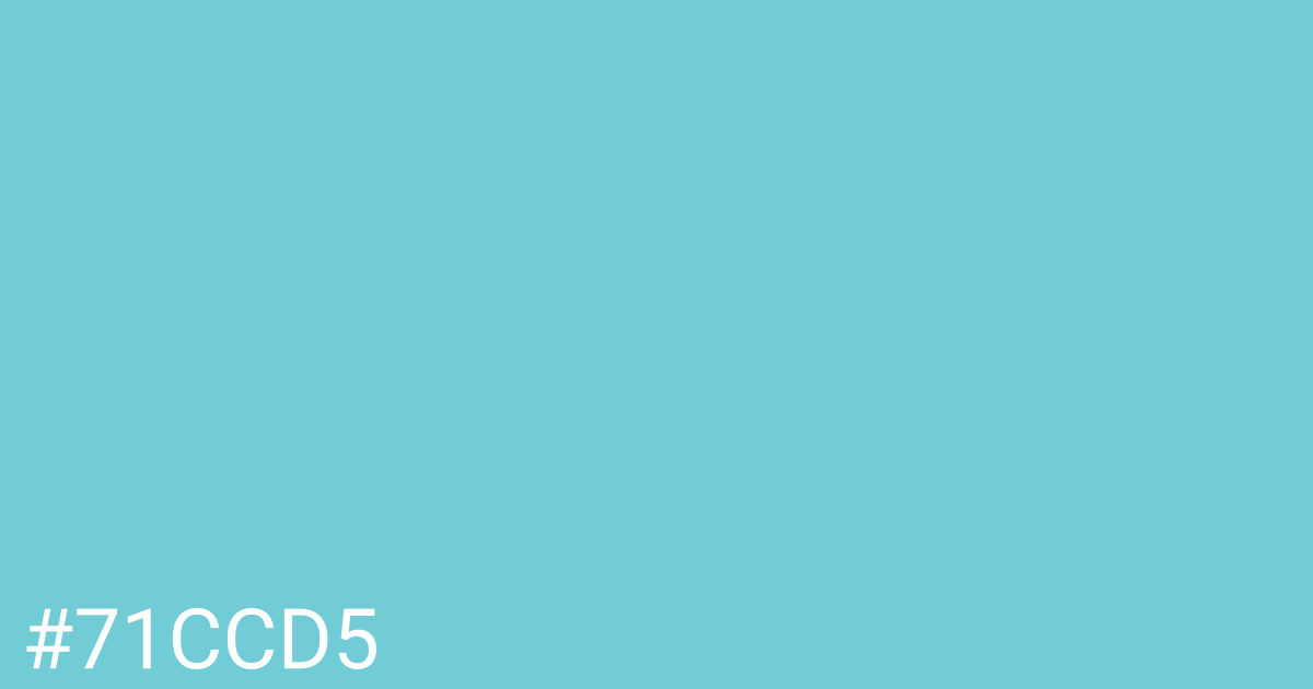 Hex color #71ccd5 graphic
