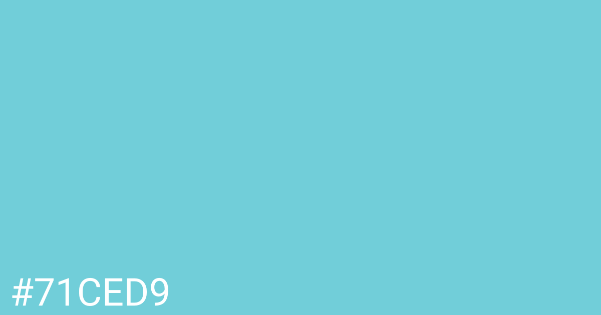 Hex color #71ced9 graphic