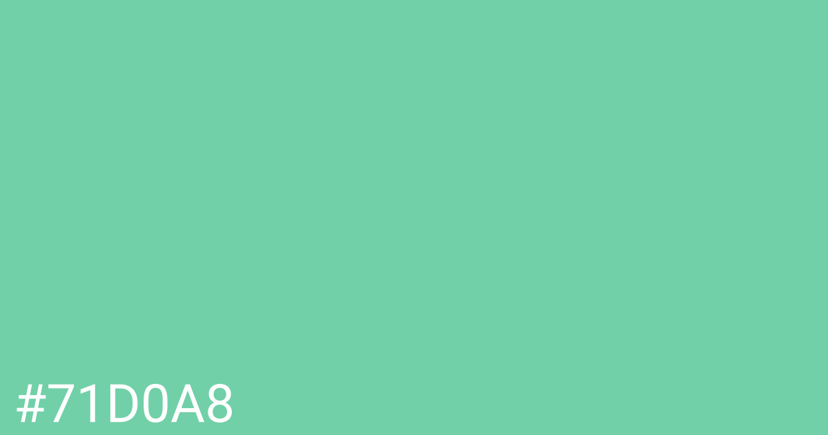 Hex color #71d0a8 graphic