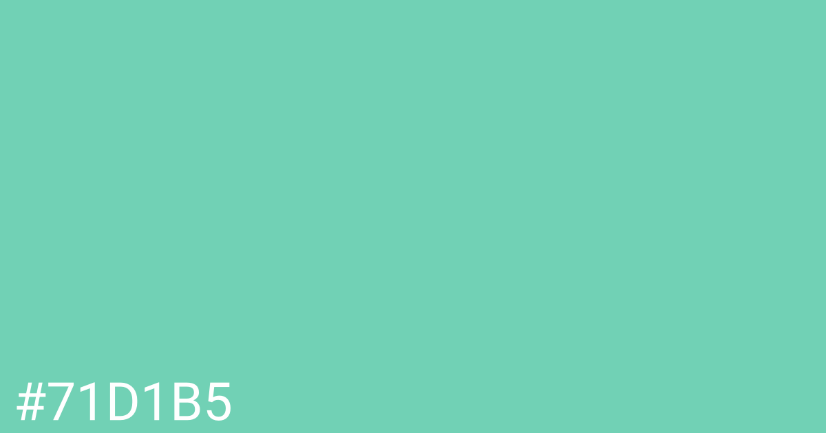 Hex color #71d1b5 graphic