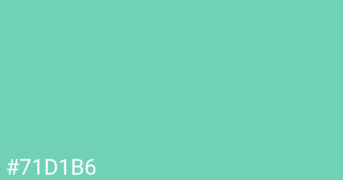 Hex color #71d1b6 graphic