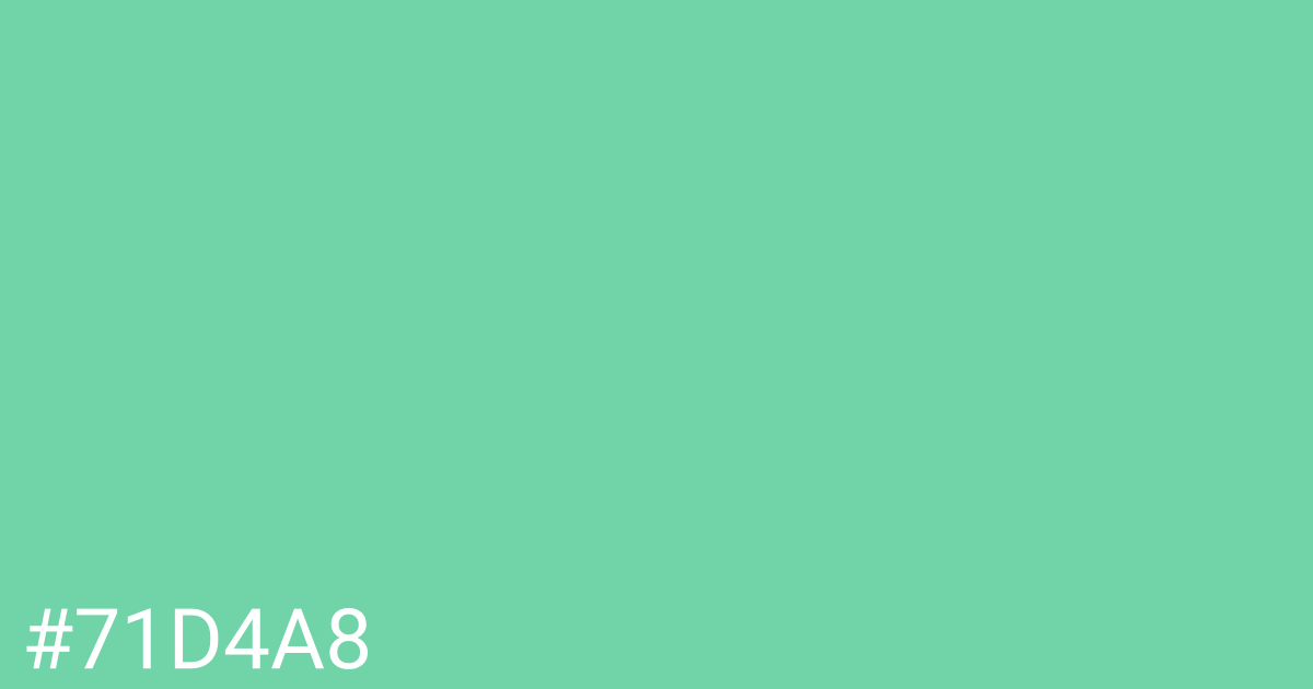 Hex color #71d4a8 graphic