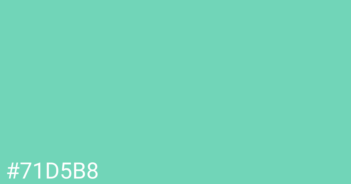 Hex color #71d5b8 graphic