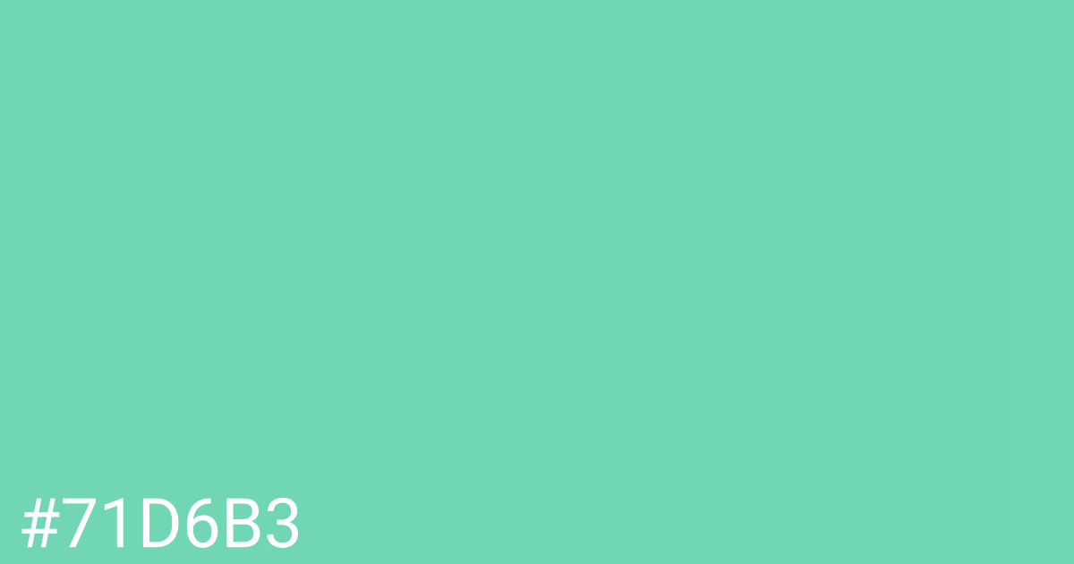 Hex color #71d6b3 graphic