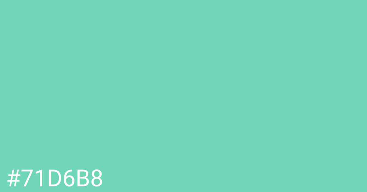 Hex color #71d6b8 graphic