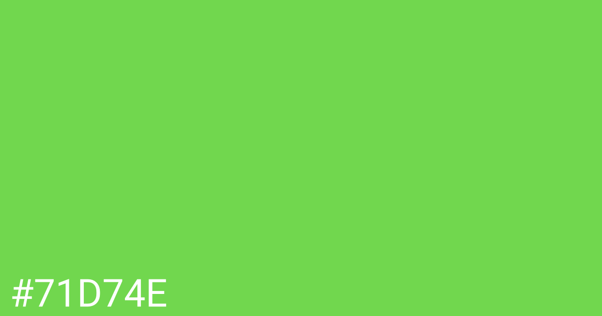 Hex color #71d74e graphic