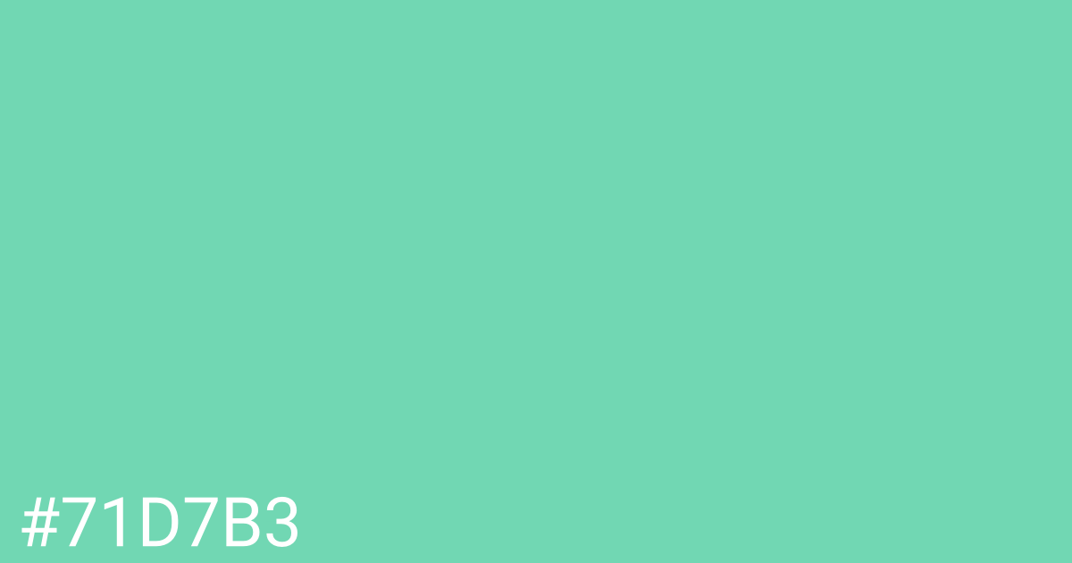 Hex color #71d7b3 graphic