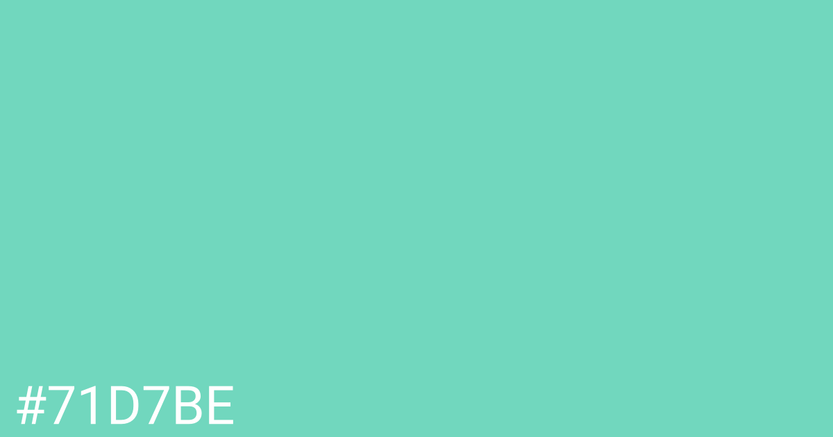 Hex color #71d7be graphic