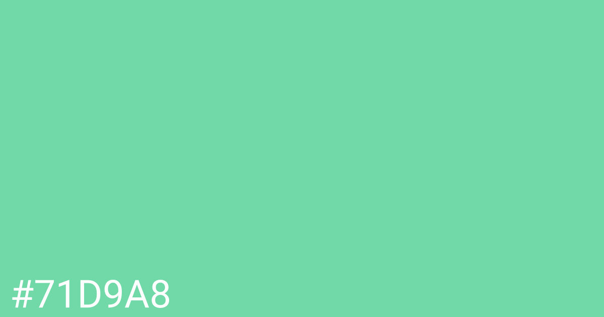 Hex color #71d9a8 graphic