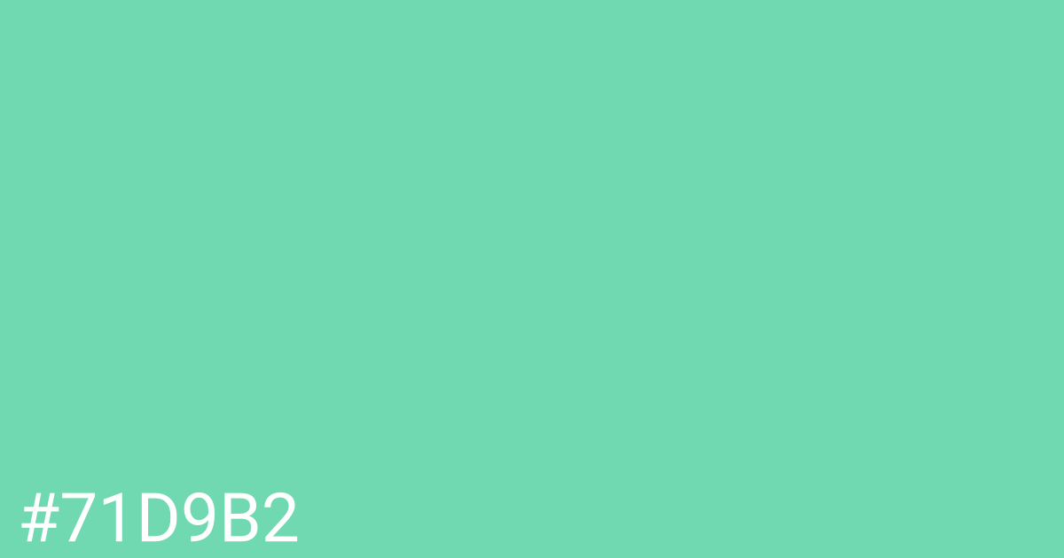 Hex color #71d9b2 graphic