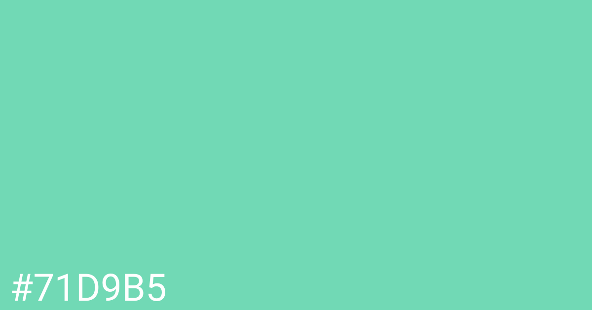 Hex color #71d9b5 graphic