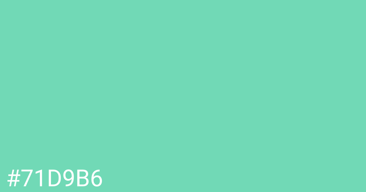 Hex color #71d9b6 graphic