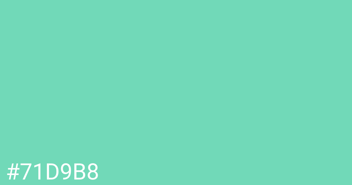 Hex color #71d9b8 graphic