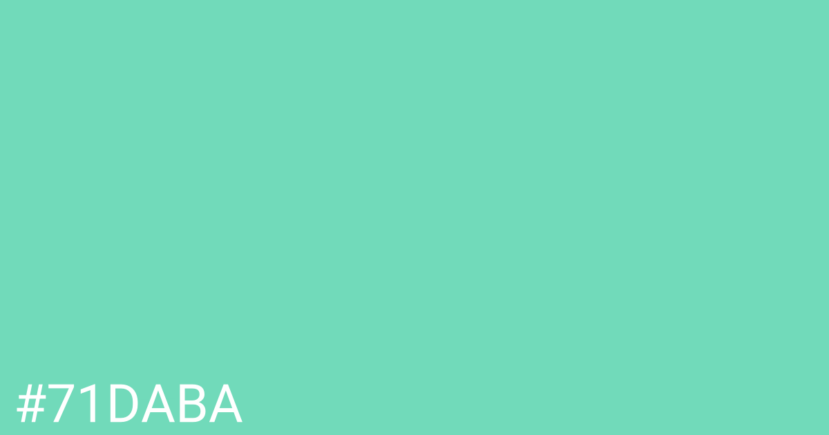 Hex color #71daba graphic