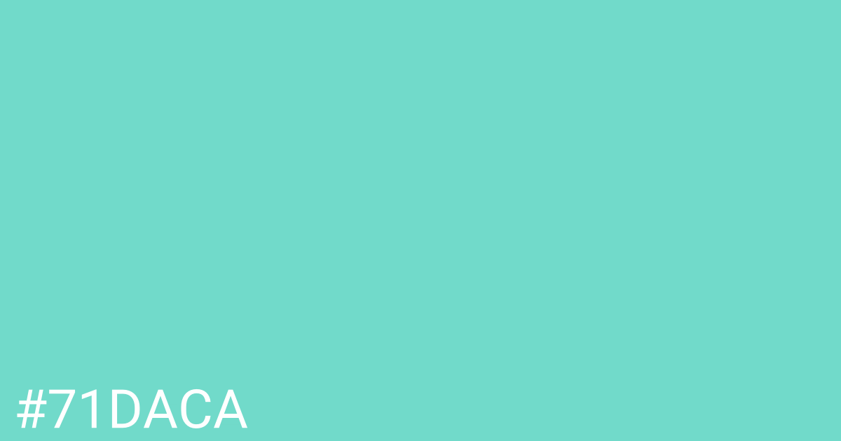 Hex color #71daca graphic